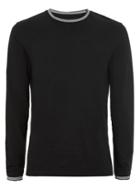 Topman Mens Black Muscle Fit Tipped Ringer T-shirt