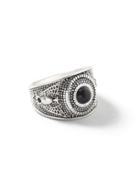 Topman Mens Antique Silver Look Etched Band Ring*