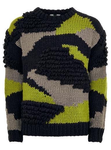 Topman Mens Grey Gray Hand Knitted Sweater