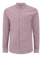Topman Mens Purple And White Muscle Fit Oxford Shirt