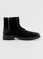 Topman Mens Black Leather Zip Boots