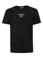 Topman Mens Black Acid Wash Printed T-shirt