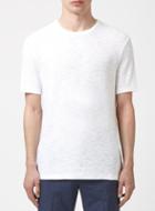 Topman Mens White Waffle Textured Slub T-shirt