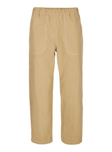 Topman Mens Ltd Stone Elasticated Rolled Hem Chinos