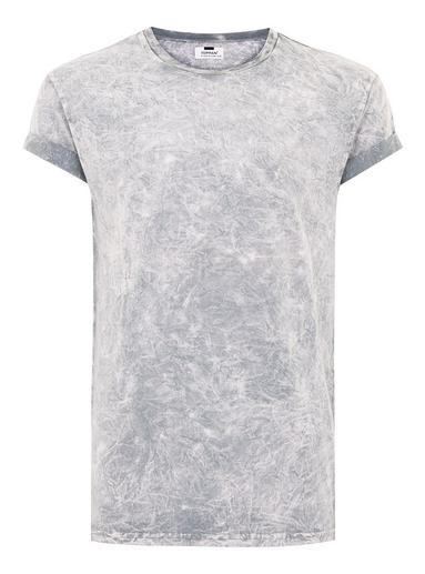 Topman Mens Blue Acid Wash Muscle T-shirt