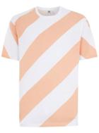 Topman Mens Orange Apricot Stripe T-shirt