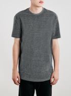 Topman Mens Mid Grey Charcoal Towelling Classic Fit T-shirt