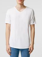 Topman Mens White Drapey V-neck T-shirt