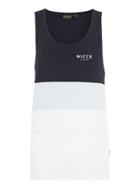 Topman Mens Nicce Navy, White And Blue Triple Panelled Vest