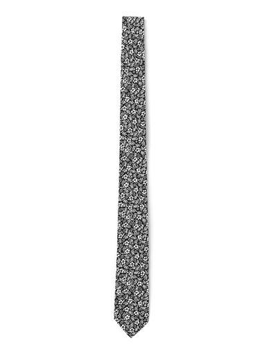 Topman Mens Black Floral Print Tie