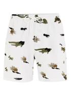 Topman Mens Nicce White Camouflage Swim Shorts