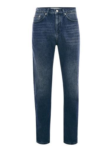 Topman Mens Blue Indigo Marble Rigid Tapered Jeans