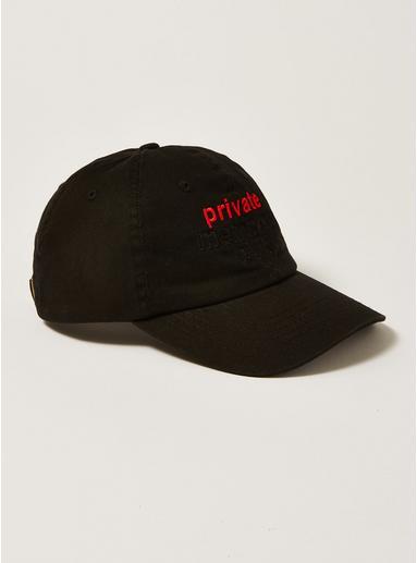 Topman Mens Black 'private Members Club' Dad Cap