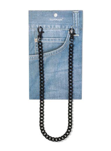 Topman Mens Black Wallet Chain*
