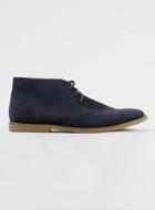 Topman Mens Blue Navy Trigger Suedette Lace Up Chukka Boots