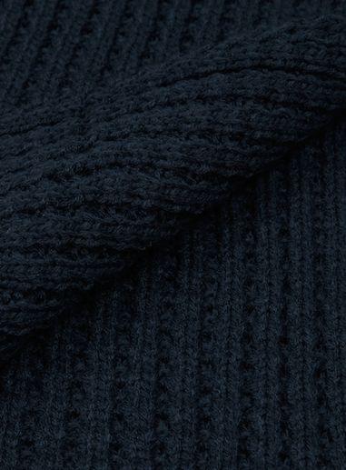 Topman Mens Blue Selected Structure Navy Waffle Textured Scarf