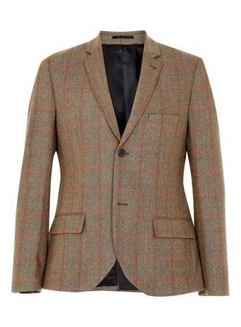 Topman Premium Biscotti Check Suit Jacket