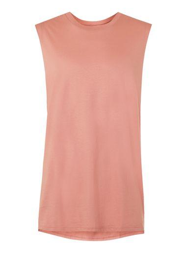 Topman Mens Pink Oversized Tank Top