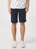 Topman Mens Blue Navy Long Length Chino Shorts