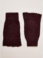 Topman Mens Red Burgudy And Back Fingerless Gloves