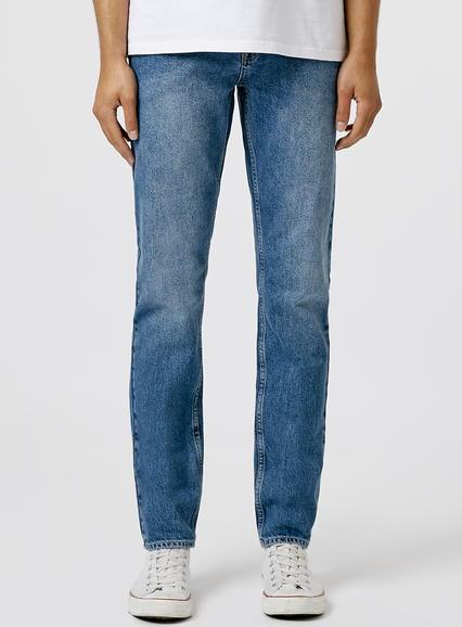 Topman Mens Wood Wood Blue Classic Jeans
