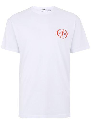 Topman Mens White Formula Print T-shirt