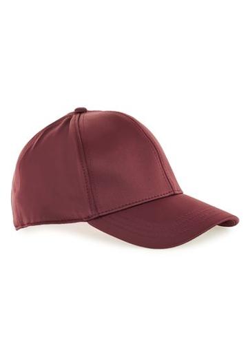 Topman Mens Red Topman Premium Burgundy Satin Look Cap