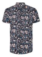 Topman Mens Multicoloured Jungle Print Short Sleeve Casual Shirt