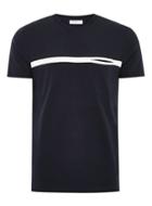 Topman Mens Selected Homme's Navy Taping T-shirt