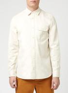 Topman Mens Cream Ltd Off White Woven Shirt