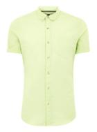 Topman Mens Lime Green Oxford Short Sleeve Shirt