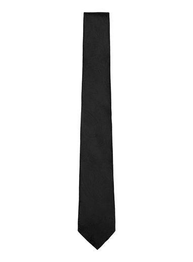 Topman Mens Black Paisley Tie