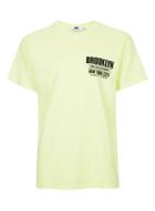Topman Mens Neon Yellow Brooklyn T-shirt