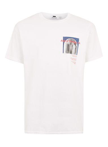 Topman Mens White 'moon' T-shirt