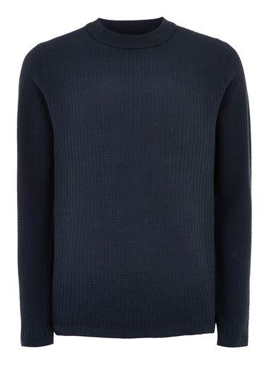 Topman Mens Selected Homme Navy High Neck Sweater