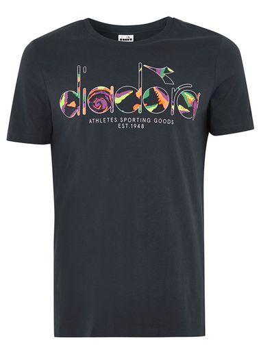 Topman Mens Grey Diadora's Gray 'ombre' T-shirt