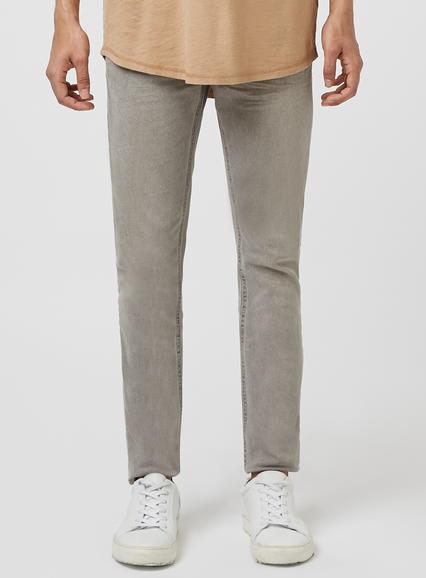Topman Mens Bleached Out Black Stretch Skinny Jeans