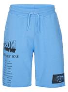 Topman Mens Blue Print Raw Jersey Shorts