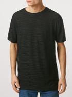 Topman Mens Press Black Mesh T-shirt