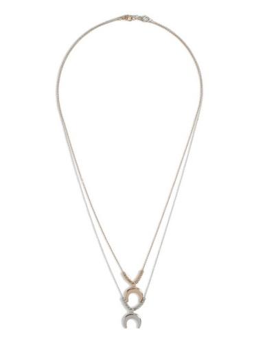 Topman Mens Silver Horn Layered Necklace*
