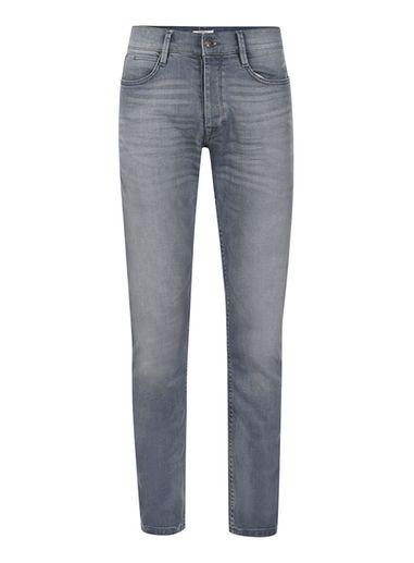 Topman Mens Grey Washed Smokey Blue Stretch Slim Jeans