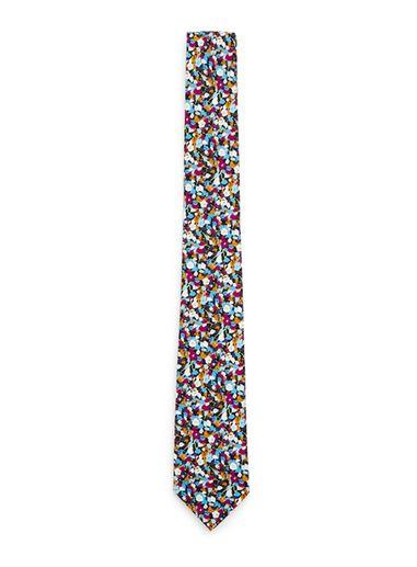 Topman Mens Multicoloured Floral Print Tie