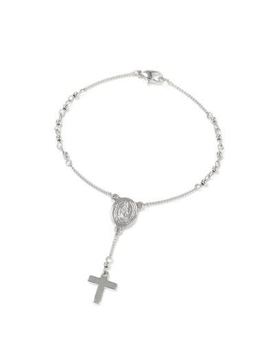 Topman Mens Silver Rosary Bracelet*