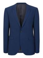 Topman Mens Bright Blue Textured Stretch Skinny Fit Suit Jacket