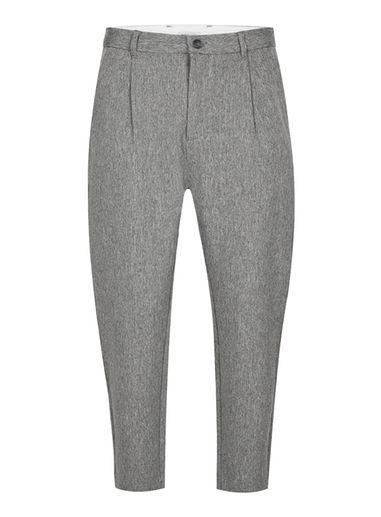 Topman Mens Selected Homme Grey Tapered Trousers