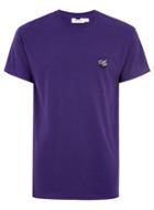 Topman Mens Purple Wave Badge T-shirt