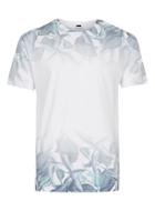 Topman Mens White Leaf Print T-shirt