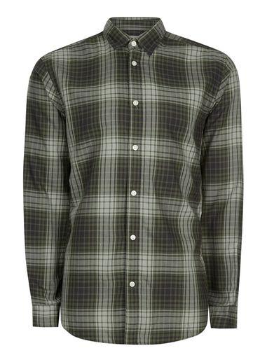 Topman Mens Selected Homme Green Button Up Shirt