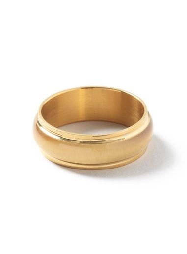 Topman Mens Silver Gold Look Band Ring*