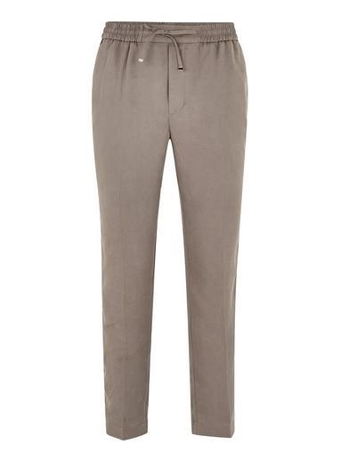 Topman Mens Grey Gray Tencel Smart Joggers With White Side Piping